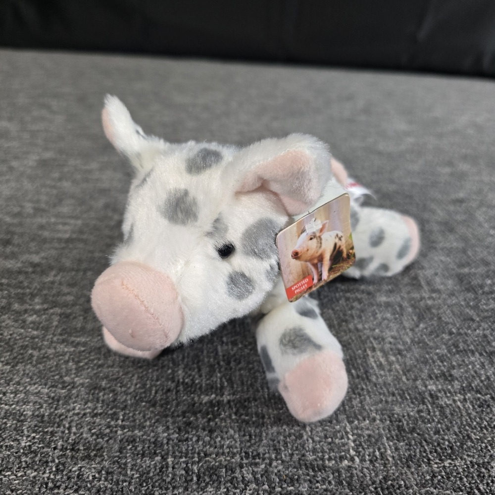 NWT Aurora Mini Flopsies Spotted Piglet 8in Plush Stuffed Animal